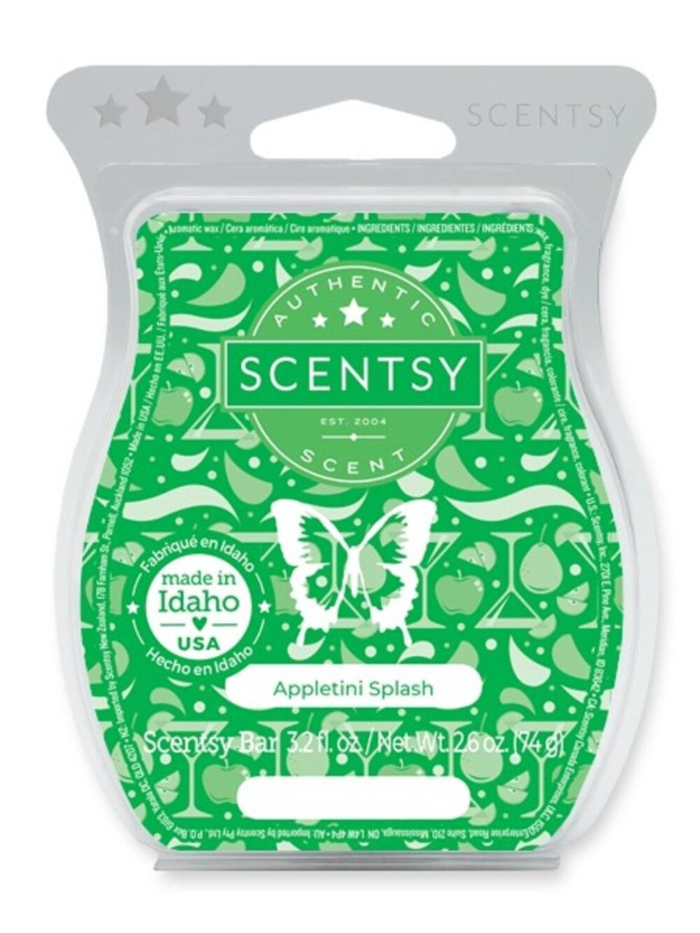 Scentsy APPLETINI SPLASH Scented Wax Bar Melt New